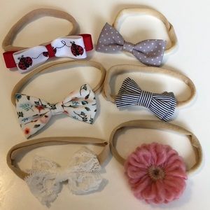 Set of 6 baby headbands